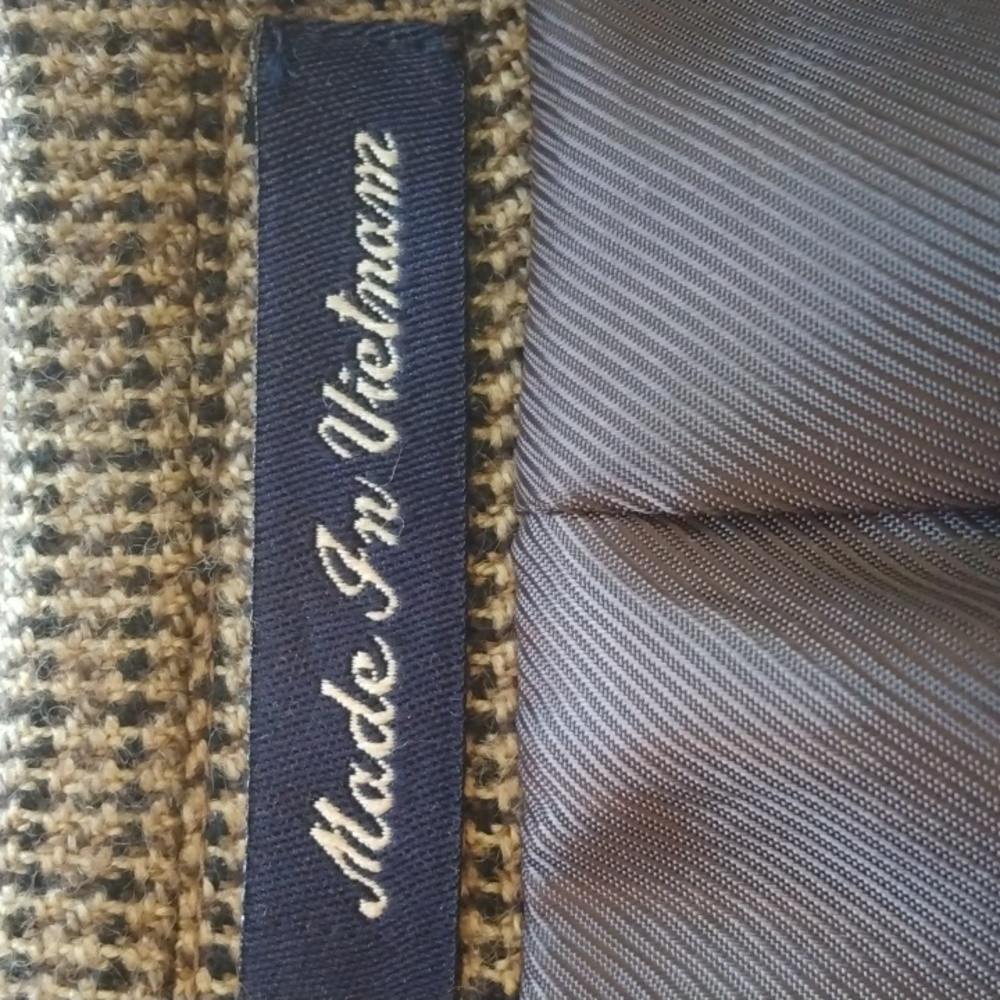 NWT Alan Flusser Brown Lambswool/Cashmere Sport Jacket  40R - Picture 12 of 16
